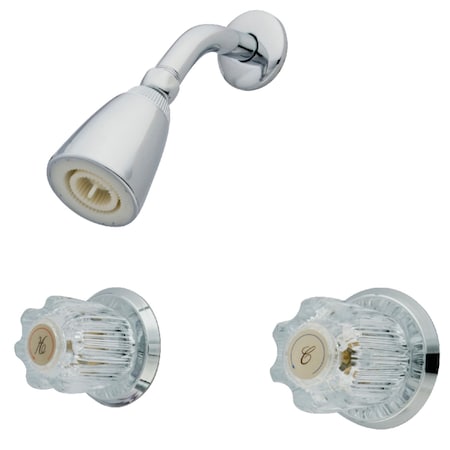 Shower Faucet, Polished Chrome, Wall Mount